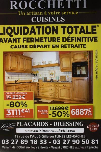 Liquidation totale avant fermeture définitive pour cause de départ à la retraite